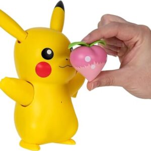 Pokémon Train and Play Deluxe Pikachu - 4.5-Inch Pikachu Figure with Lights, Sounds, and Moving Limbs Plus Interactive Accessories