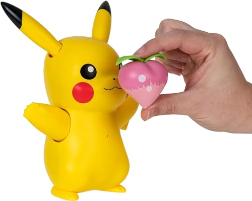 Pokémon Train and Play Deluxe Pikachu - 4.5-Inch Pikachu Figure with Lights, Sounds, and Moving Limbs Plus Interactive Accessories