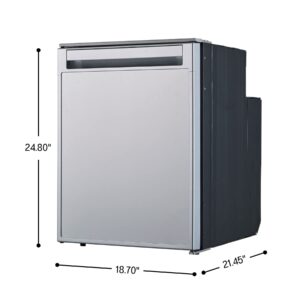 Equator 12V/DC Mini-Fridge Freezer 2.8cf Stainless for RV BOAT OFF-GRID 2 Doors