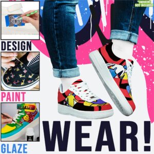 Craft It Up Sneaker Painting Kit Complete Shoe Paint Kit for Sneakers- Paint, Brushes, Tape & More Included- Shoe Customization Kit