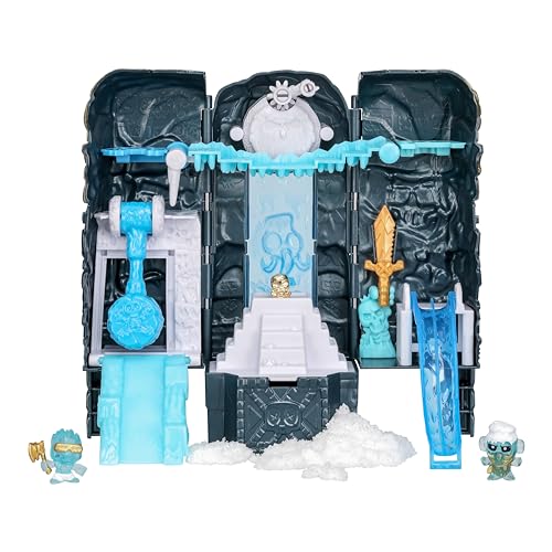 TREASURE X Lost Lands Skull Island Frost Tower Micro Playset, 15 Levels of Adventure. Survive The Traps and Discover 2 Micro Sized Action Figures. Will You Find Real Gold Dipped Treasure?