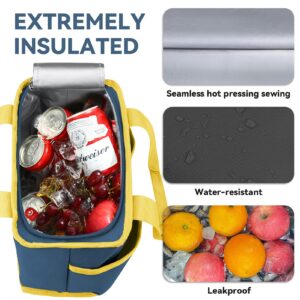 FITHOME Small Lunch Bag for Women & Men, Reusable Insulated Lunch Cooler Tote Bags, Leakproof Thermal Lunch Bag, Adult Lunch Bag for Work