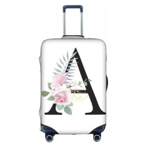 flower lette a white luggage cover elastic washable stretch suitcase protector anti-scratch travel suitcase cover for kid and adult xl (29-32 inch suitcase)