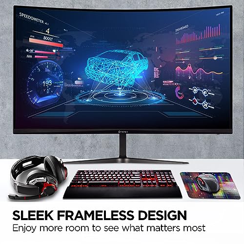 ViewSonic Omni VX3218C-2K 32 Inch Curved 1ms 1440p 165hz Gaming Monitor with FreeSync Premium, Eye Care, HDMI and Display Port, Black