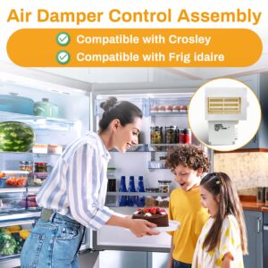 242303001 Refrigerator Damper Assembly Air Damper Control Assembly Compatible with Frigidaire Compatible with Crosley White replaces 3016452 AP5788340 PS8746718 EAP8746718 Fits DFH, FFE, FFH, FFS, LFS