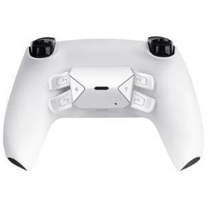 tomsin programmable remap back paddles kit for ps5 controller bdm 010 & bdm 020, 4 white upgrade back button attachment for ps5 controller(model 010&020)