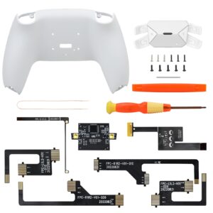 TOMSIN Programmable Remap Back Paddles Kit for PS5 Controller BDM 010 & BDM 020, 4 White Upgrade Back Button Attachment for PS5 Controller(Model 010&020)