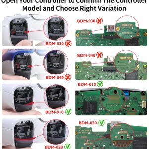 TOMSIN Programmable Remap Back Paddles Kit for PS5 Controller BDM 010 & BDM 020, 4 White Upgrade Back Button Attachment for PS5 Controller(Model 010&020)