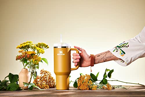 Stanley Quencher H2.0 FlowState Stainless Steel Vacuum Insulated Tumbler with Lid and Straw for Water, Iced Tea or Coffee, Smoothie and More, Yarrow, 40 oz