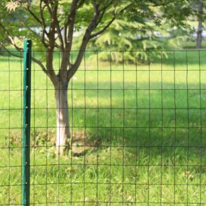 FOREHOGAR Black PVC Coated Welded Wire Fence 24 Inch x 50 Foot, 2 Inch x 3 Inch 16GA, Garden Border Fencing Roll Vinyl Coating Metal Wire Mesh for Yard Vegetable Plant Protection Poultry Netting