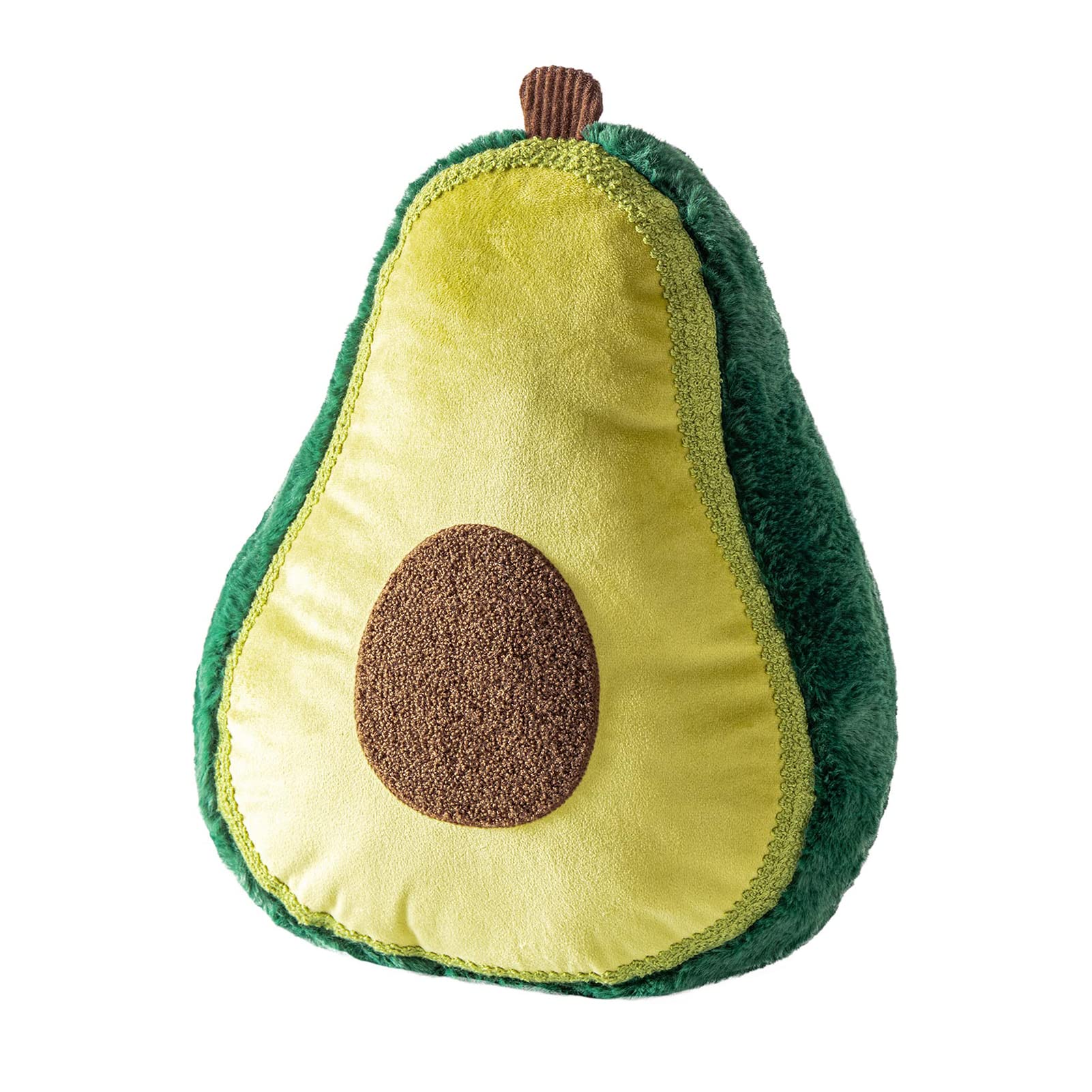 Phantoscope Avocado Shaped Throw Pillow, Fun Home Decor of Fruit Themed Shaped Cushions, Decorative Shaped Pillow for Couch Bed and Chair, Green,12.5 x15.5 inches