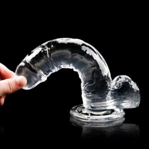 7.2 inch Realistic Dildo with Strong Suction Cup, Jelly Dildo,with Body-Safe Material for Beginner, Women,Men and Gay