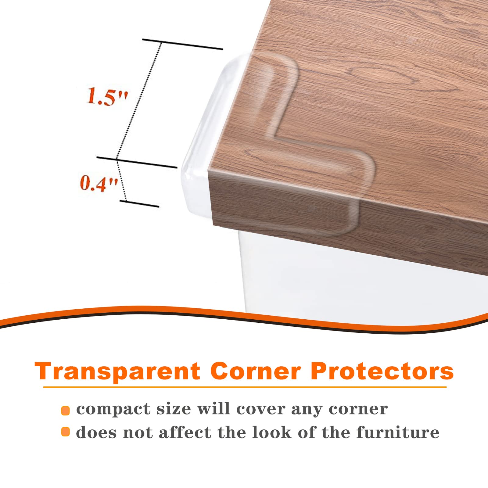 Corner Protector Baby, 8 Pack Furniture Coner Guard & Edge Safety Bumpers, Baby Proofing Corner Bumpers Cushion for Table Edges & Sharp Coners