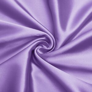 vacvelt charmeuse satin fabric by the yard, 60 inch wide lavender satin fabric shiny & soft cloth fabric, silky satin fabric for bridal dress, wedding decorations, crafts, sewing, draping (1 yard)
