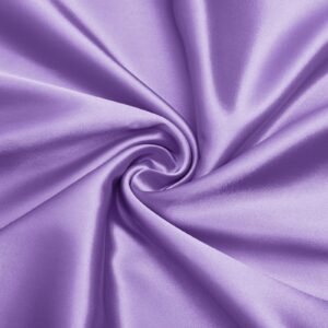 VACVELT Charmeuse Satin Fabric by The Yard, 60 Inch Wide Lavender Satin Fabric Shiny & Soft Cloth Fabric, Silky Satin Fabric for Bridal Dress, Wedding Decorations, Crafts, Sewing, Draping (1 Yard)