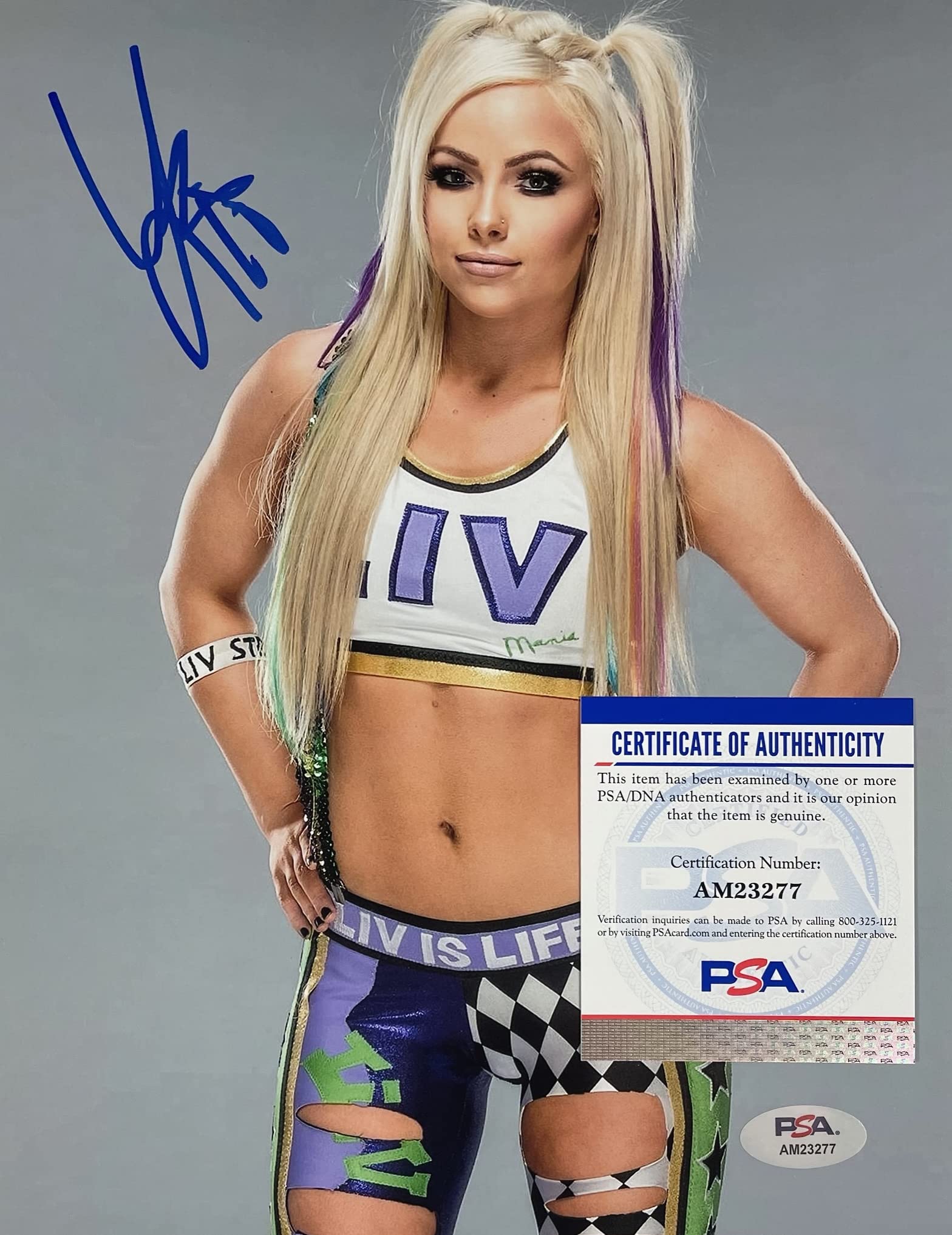 LIV MORGAN Autographed 8" x 10" PHOTO Signed WRESTLING PSA/DNA CERTIFIED AUTHENTIC AM23277