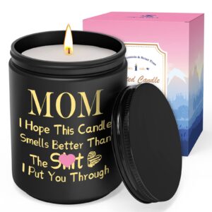 Gifts for Mom from Daughter Son, Handmade Candle Gifts for Mom, Unique Mother's Day Present, Funny Birthday Gifts for Mom, Mom Gifts,Mothers Day Gifts,Lavender Scented Candles(7oz)