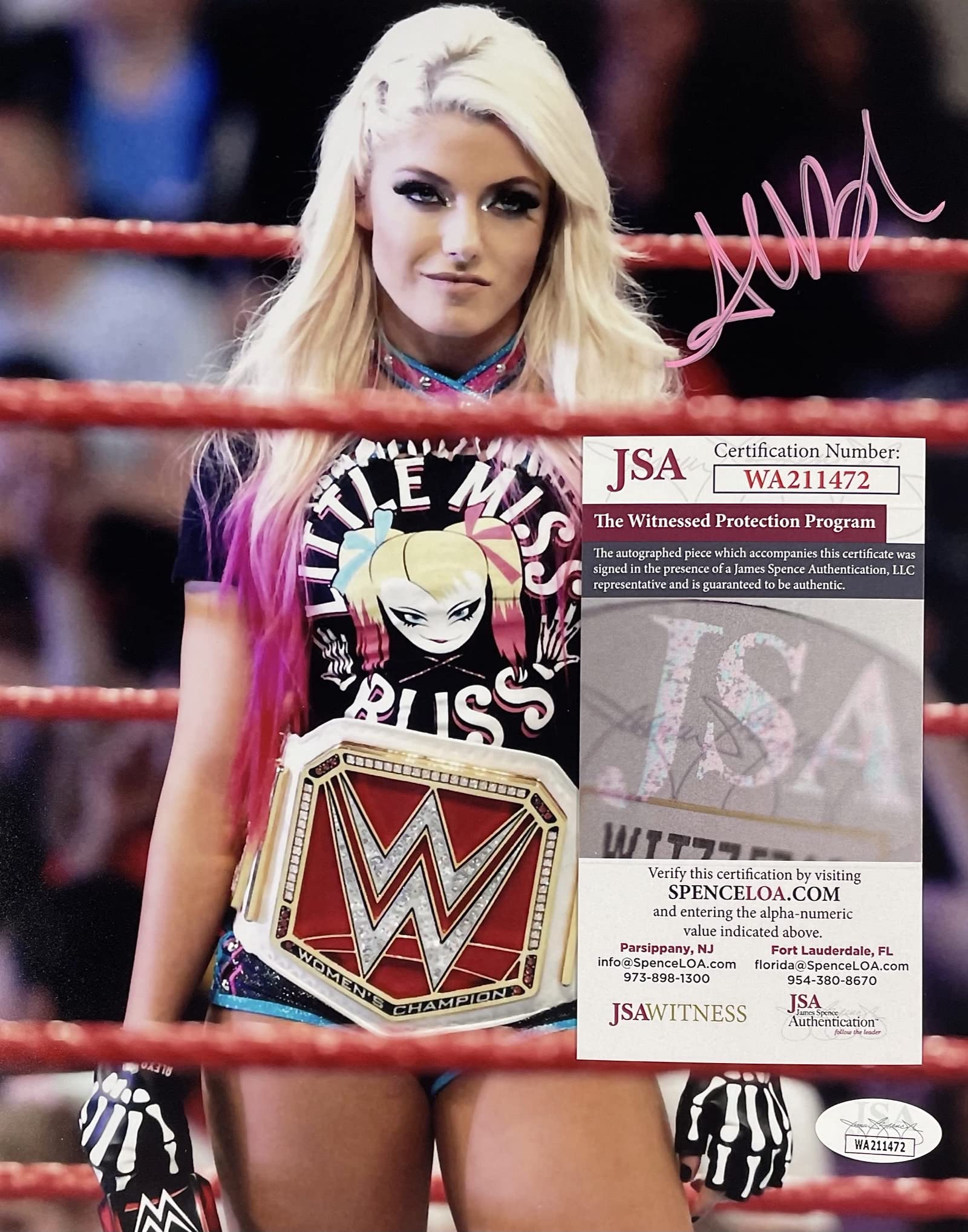 ALEXA BLISS Autographed 8" x 10" PHOTO Signed WRESTLING JSA WITNESSED CERTIFIED AUTHENTIC WA211472