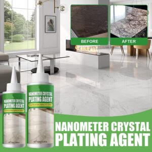 2 Pack Marble Nano Crystal-Plating Agent, Stone Crystal Plating Agent, Nano Crystal Plating Agent for Kitchen, Plastic Crystal Plating Agent