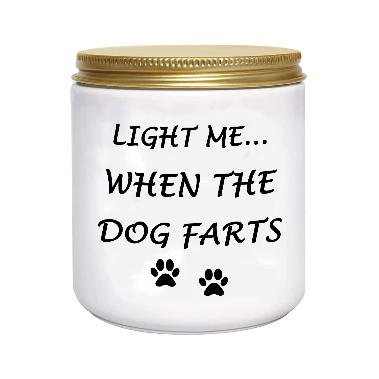 Funny Gifts for Women Unique Novelty Lavender Scented Soy Candles Dog Mom Dog Lovers Mothers Day Christmas Birthday Gift Light Me When Dog Farts