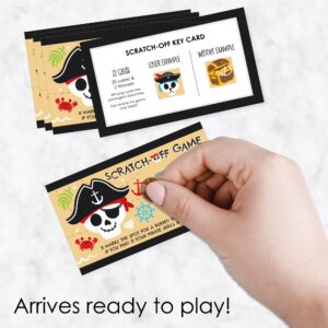 Big Dot of Happiness Pirate Ship Adventures - Skull Birthday Party Game Scratch Off Cards - 22 Count