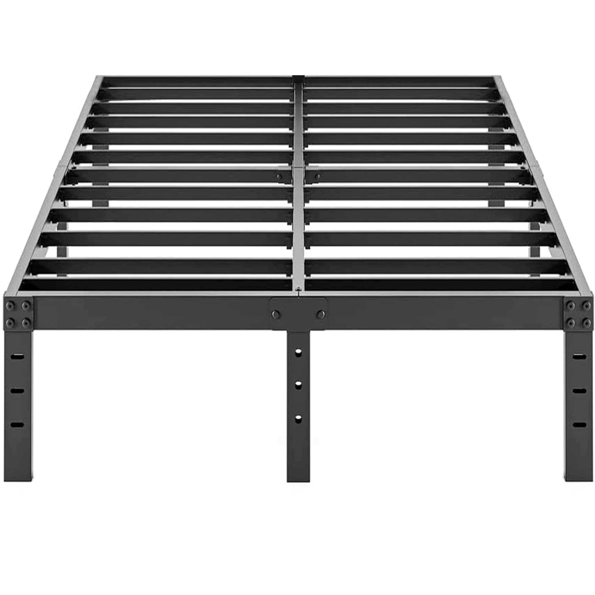 ALDRICH Metal Full Size Bed Frame - 16 Inch Tall Black Basic Steel Slats Platform, Easy Assembly Heavy Duty Noise Free Bedframes, No Box Spring Needed