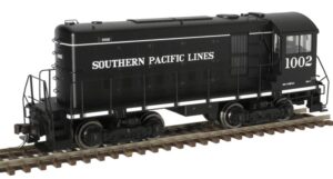 atlas ho scale alco hh600/660 (standard dc) southern pacific lines (black) #1002