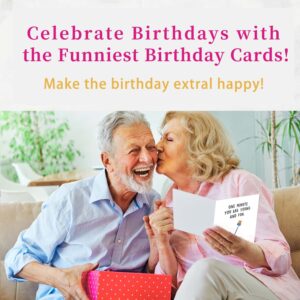 Funny Birthday Card for Women Men, Happy 40th 50th 60th 70th 80th 90th Birthday Cards for Dad Mom Sister Brother Friend, Happy Birthday Card for Grandma Grandpa with Sticker And Envelopes