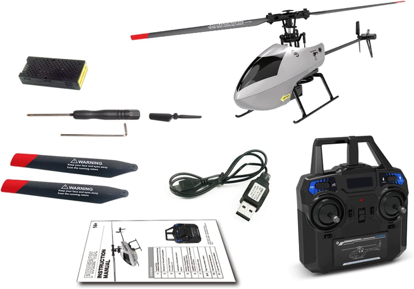 GoolRC C129 V2 RC Helicopter, 4 Channel Remote Control Helicopter with 6-Axis Gyro, 2.4Ghz RC Aircraft with 3D Flips, Altitude Hold, One Key Take Off/Landing for Adults and Beginners