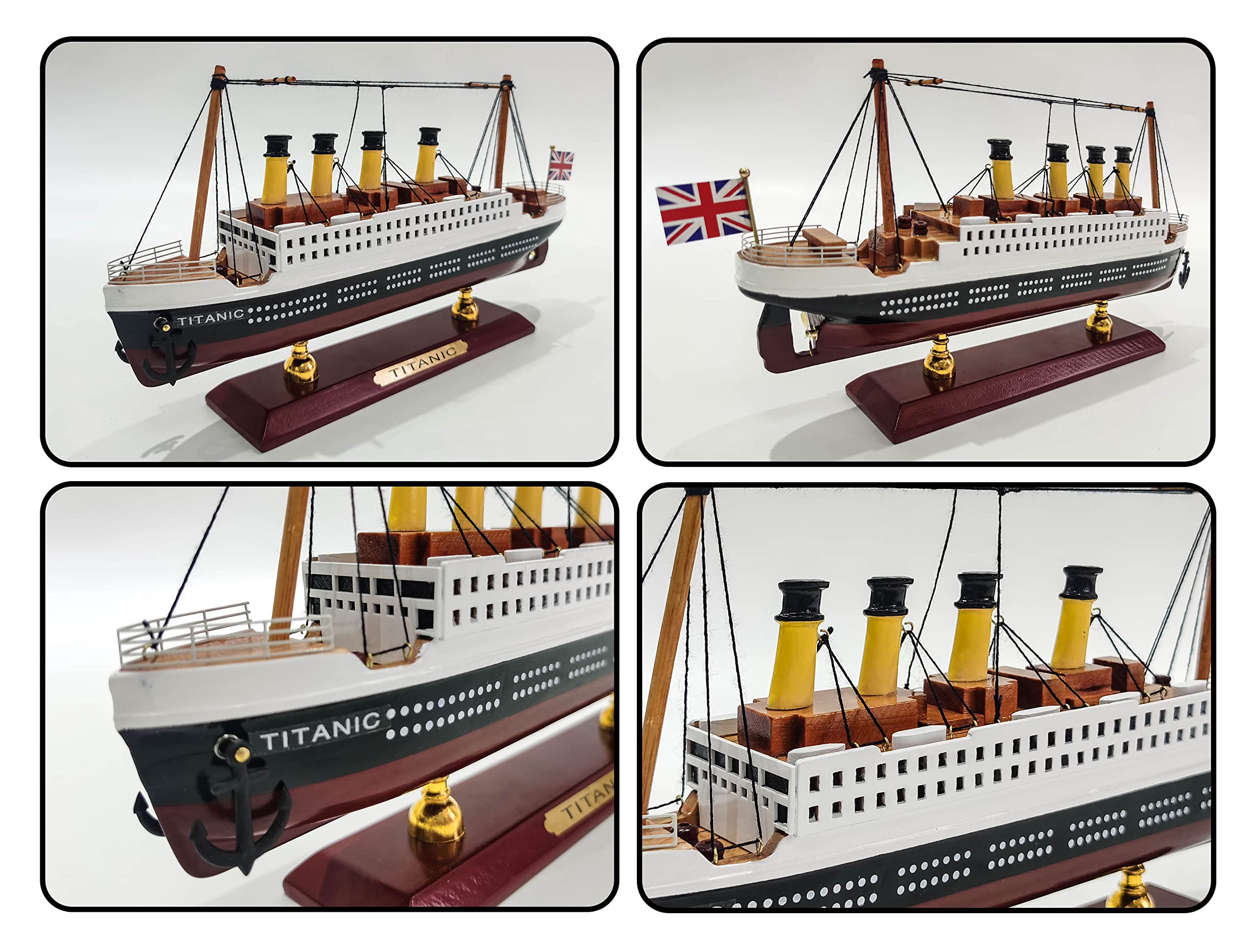 SAILINGSTORY Wooden Titanic Model Cruise Ship Liner 1/800 Scale Replica 12" Titanic Ship Toys Gifts