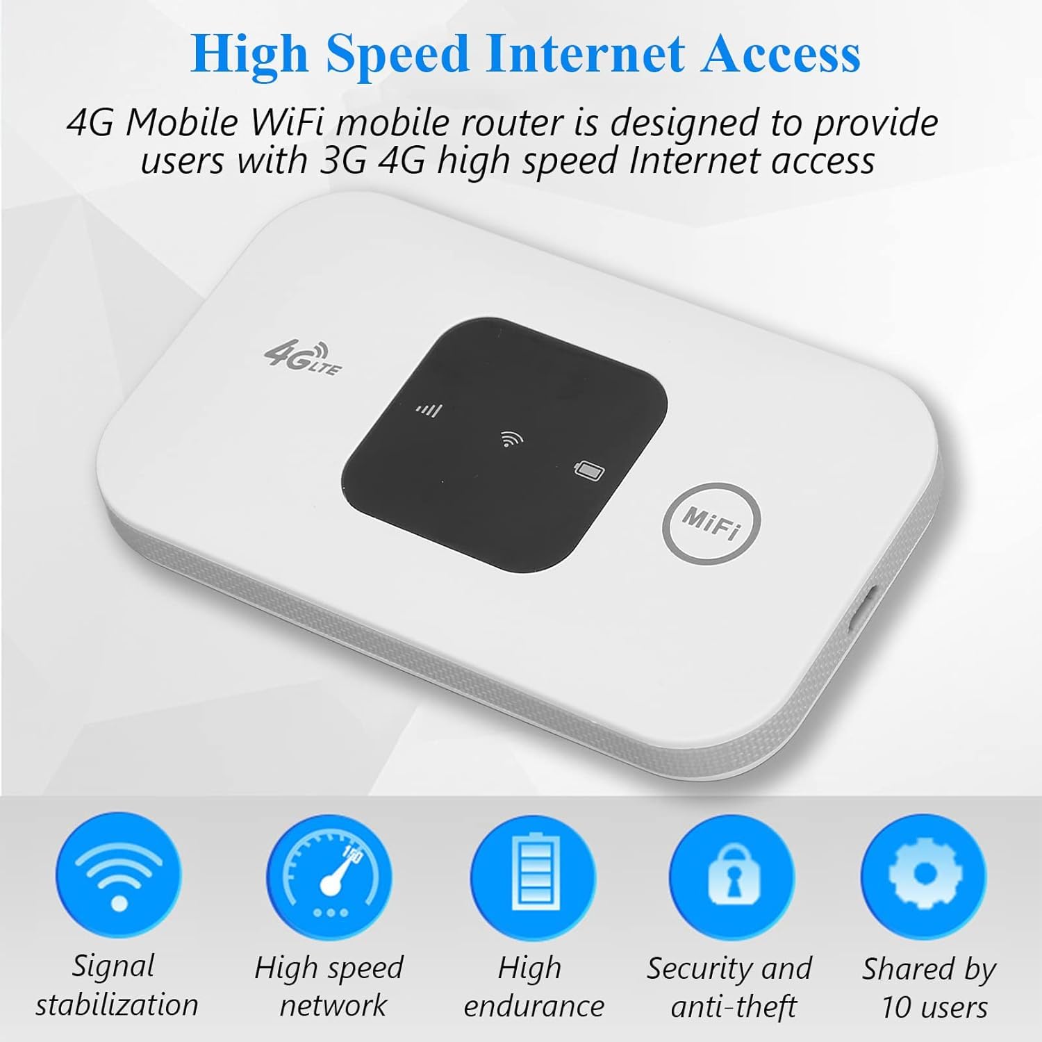 Portable 4G LTE USB Adapter, High Speed 4G Mobile Hotspot Router, USB Portable Router for Phone Laptop Desktop Tablet