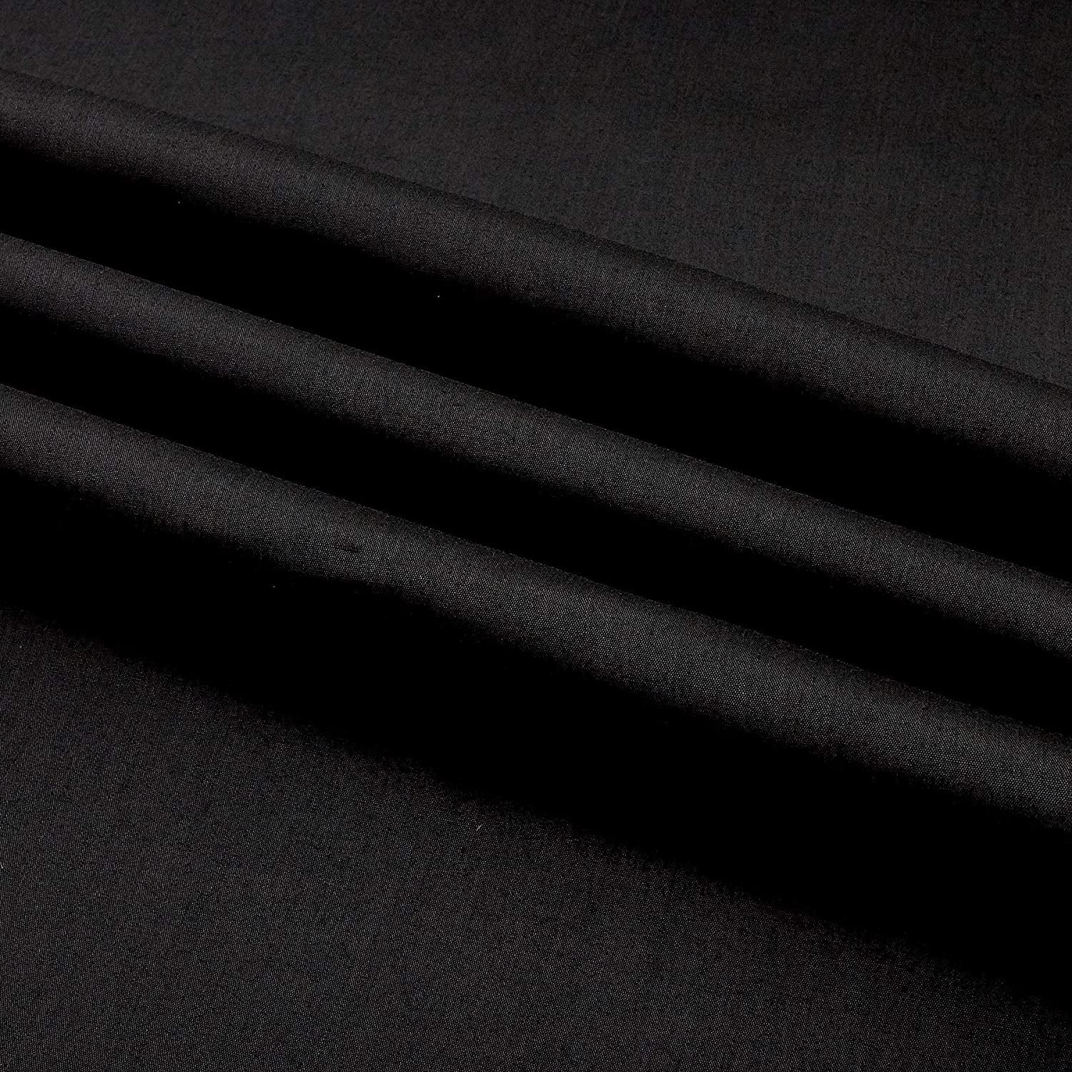 60 Inch Black Poly Cotton Broadcloth Fabric - by The Yard