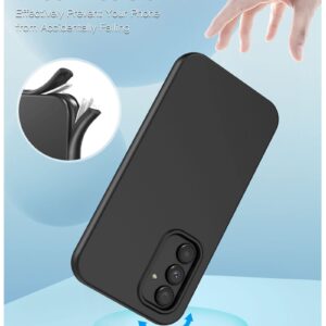 FNTCASE for Samsung Galaxy A54 5g Case: Shockproof Protective Silicone Phone Cases - Slim Full Protection Cell Phones Cover with Screen Protector - Dual Layer Rugged Cell Covers Black