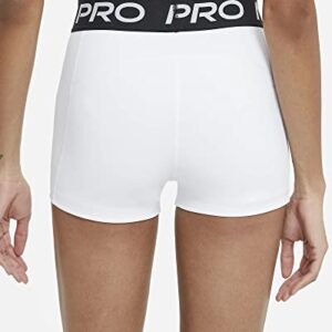 Nike Women's Pro 365 3 Inch Shorts (Medium White)