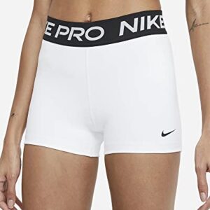 Nike Women's Pro 365 3 Inch Shorts (Medium White)