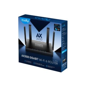 Cudy New AX3000 Dual Band Wi-Fi 6 Router, Mesh Wi-Fi Router, 802.11ax Internet Router, 160MHz, MU-MIMO, OFDMA, WireGuard, OpenVPN, WPA3, WR3000