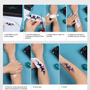 Phomemo Tattoo Transfer Paper - 100 Sheets A4 Size, Thermal Stencil Paper for Tattoo Transfer Kit - Commercial & Personal Use, DIY Tattoo Tracing Paper Compatible with M08F Printer & Tattoo Supplies