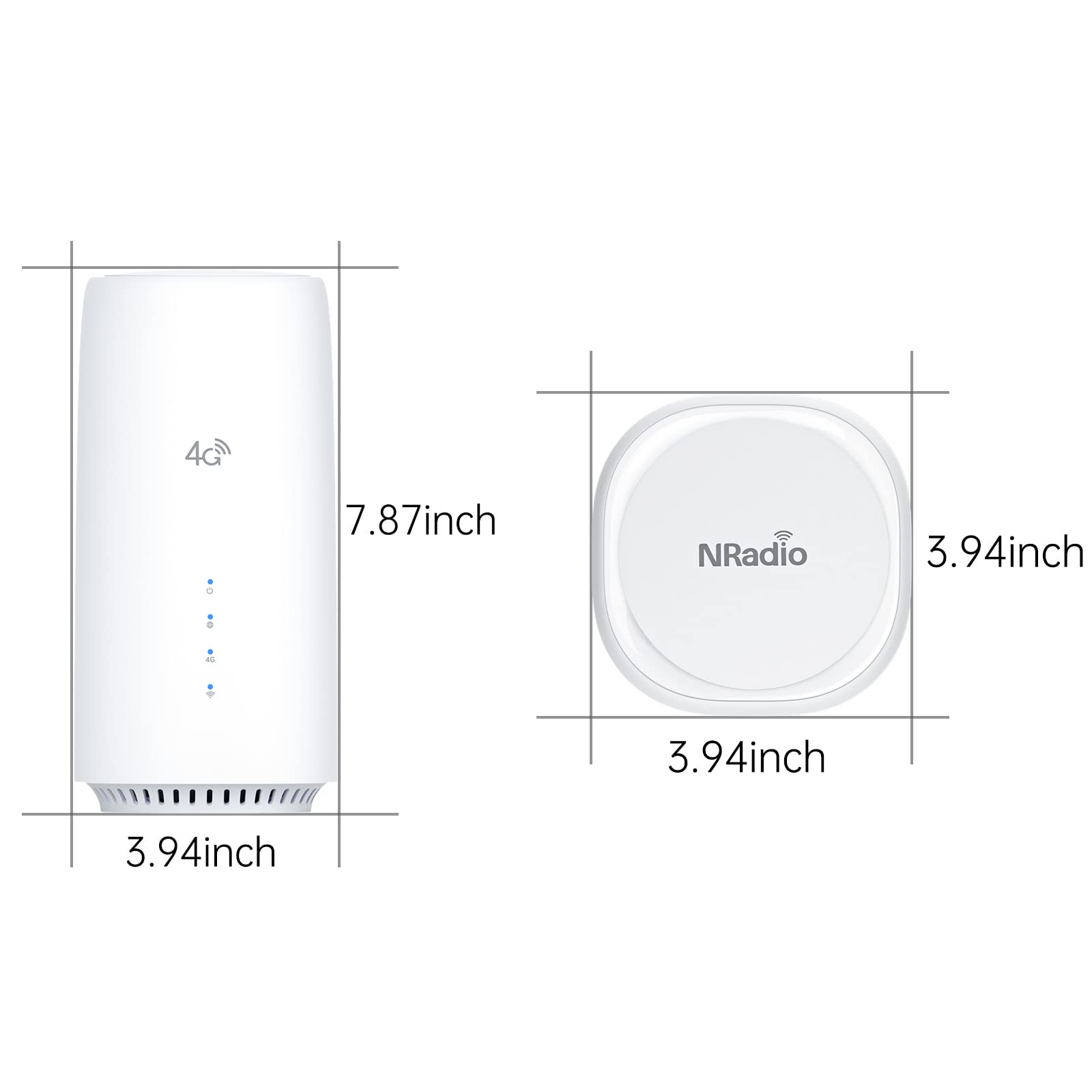 NRadio New AC1200 Dual Band Unlocked 4G LTE Modem Router with SIM Card Slot, EC25-AFXD Qualcomm Chipset and Built-in 8 Antennas for Home Office, Cellular Backup and Remote Area Networks.C8-450