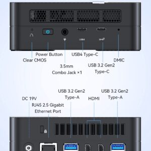 MINISFORUM Venus Series UM690S Mini PC AMD Ryzen 9 6900HX Desktop Computer, DDR5-4800 32GB 1TB PCIe4.0 SSD, 2.5Gbps LAN, 2X 4K HDMI, 1X 8K USB4 Output, Radeon 680M Graphics Micro PC