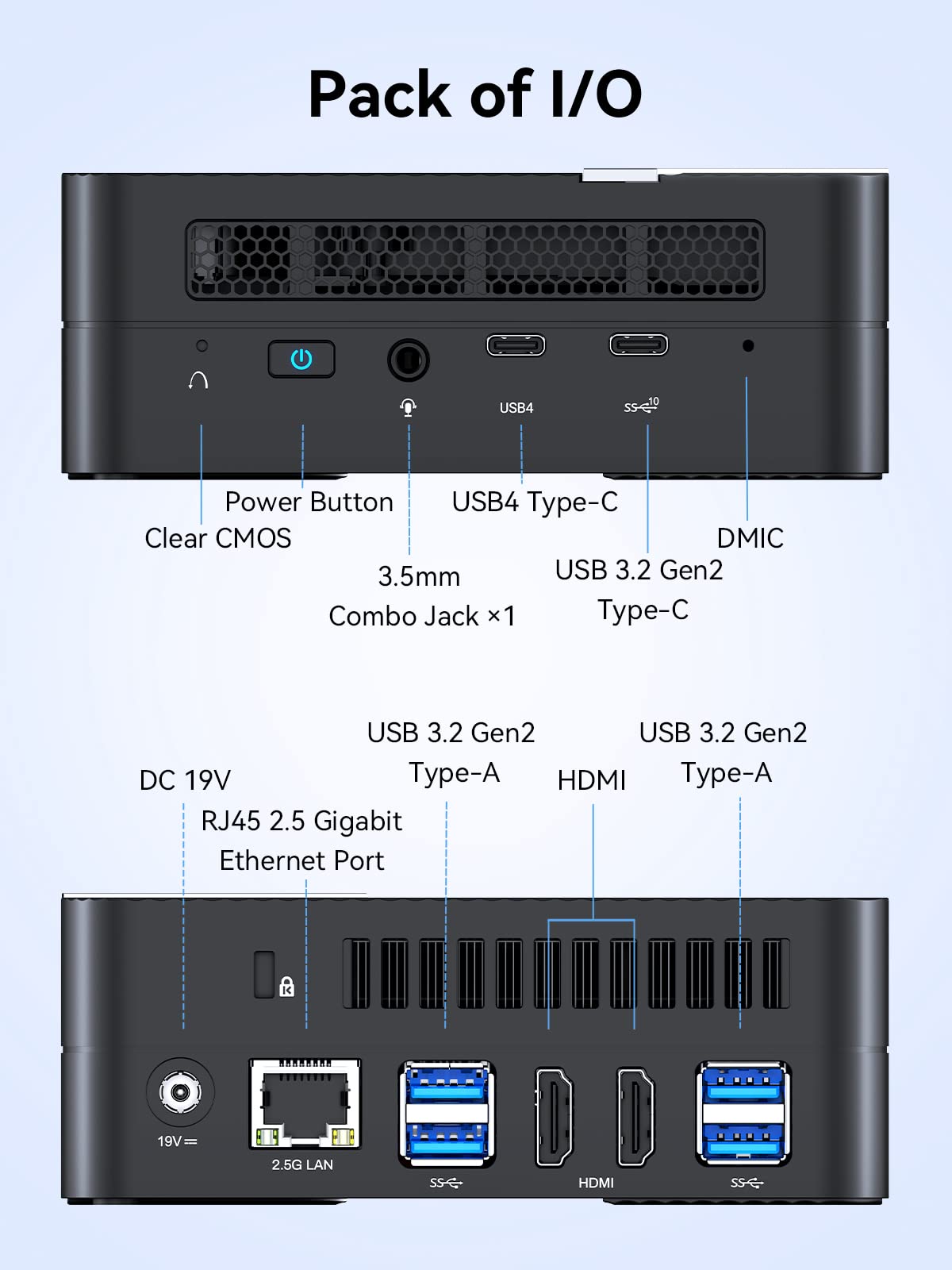 MINISFORUM Venus Series UM690S Mini PC AMD Ryzen 9 6900HX Desktop Computer, DDR5-4800 32GB 1TB PCIe4.0 SSD, 2.5Gbps LAN, 2X 4K HDMI, 1X 8K USB4 Output, Radeon 680M Graphics Micro PC