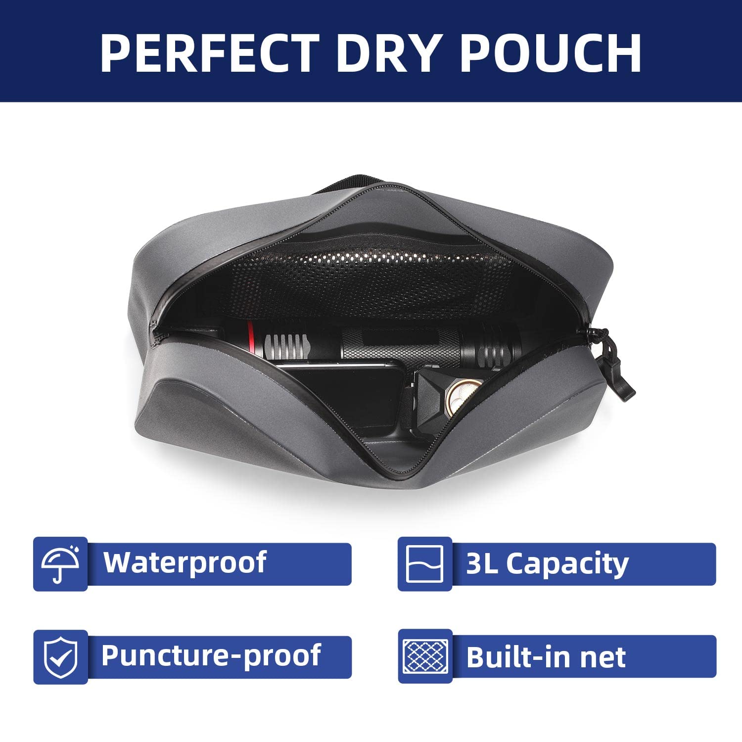 THURSO SURF Waterproof Fanny Pack Dry Bag Floating Waterproof Pouch Bag Adjustable Waist Strap Keep Your Phone and Valuables Safe/Dry SUP Accessories for Kayaking Paddle Board Snorkeling Boating