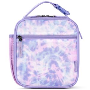 Choco Mocha Girls Lunch Box for School, Tie Dye Lunch Bag for Kids, Pink Purple