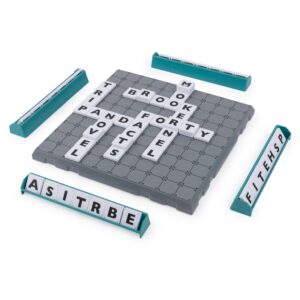 Upwords, Word Game with Stackable Letter Tiles & Rotating Game Board, New 2023 Version | Games for Family Game Night | Family Games, for Adults and Kids Ages 8 and up