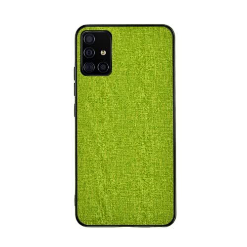 OLOBBIRD Light Thin Comfortable Skin-Friendly Canvas Phone Case for Samsung Galaxy A10 20 A30 A40 A50 A70 A80 A90 E S Back Cover. Personalized Popular Creative Durable Bumper(Green,A10)