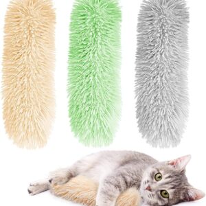 Dorakitten Cat Catnip Toys for Indoor Kitten: 3 Pcs Soft and Resistant Pillows Toy - Interactive Cat Kicker Toy with Catmint and Crinkle Plush Cat Chew Teething Clean Toy for Small Cats (Green)