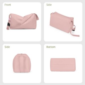 Small Gym Bag for Women Waterproof Workout Bags Mini Duffle Bag for Men Sports Bag Dance Bag Cute Yoga Exercise Bag with Wet Pocket for Exercise Camping Swiming Beach Yoga Dance Pink