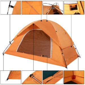 Camping Tent for 2 Person, 4 Person, 6 Person - Waterproof Two Person Tents for Camping, Small Easy Up Tent for Family, Outdoor, Kids, Scouts in All Weather and All Season by Clostnature