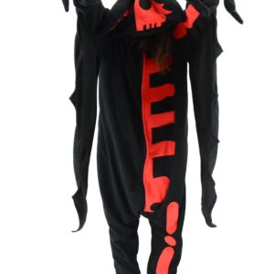 Mothman Halloween Onesie Adult Pajamas Cosplay Animal Homewear Sleepwear Jumpsuit Costume for Women Men