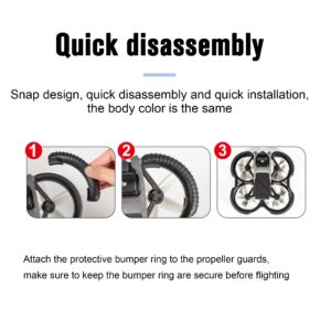 GAEKOL Protective Bumper Ring for DJI Avata Propeller Guard, Shockproof Impact Protectors for DJI Avata Accessories