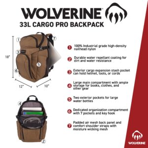 WOLVERINE unisex adult Wolverine 33l - Gunmetal Cargo Pro Backpack, Gunmetal, One Size US